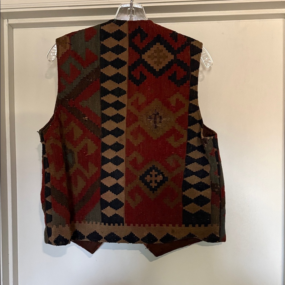 Vintage Turkish Rug Patterned Vest - Picture 2 of 2